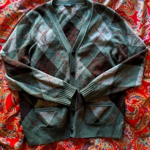 J. Crew Argyle Cardigan